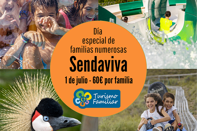 Ven a Sendaviva con precio especial para familias numerosas por el X Aniversario del Sello de Turismo Familiar